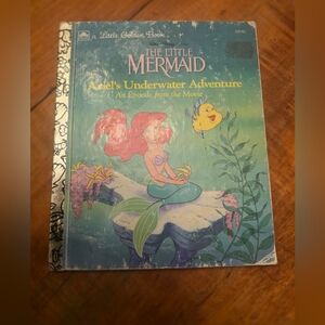 vtg Little golden Book: Disney  Little mermaid, Ariels underwater adventure 1989